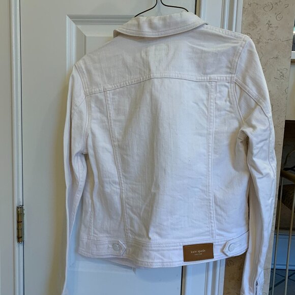Kate Spade Broome Street White Denim Jacket, Size Small - Picture 3 of 8